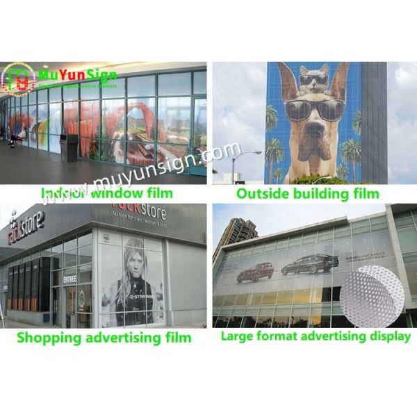 Perforated One Way Vision Vinyl For Glass Window Self Adhesive Printable