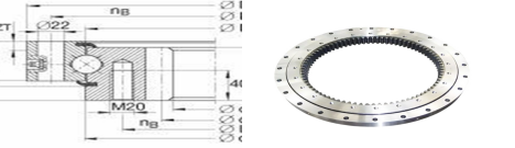Light Single Row WD-060.20.0744 Slewing Bearing Tower Crane Accessories Thin Type And High Quality