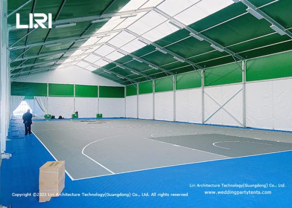Big Aluminum Event Tent With Green And White PVC For Basketball Sport Field