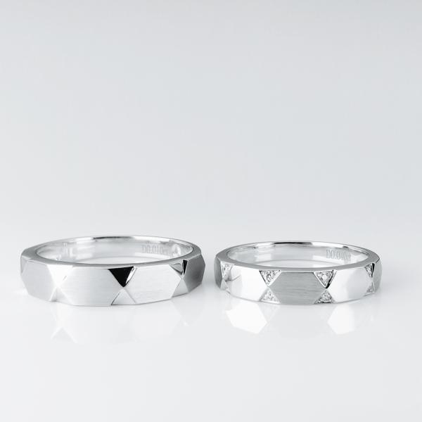 Drawing Process Design AU750 18k Wedding Gold Rings For Couples