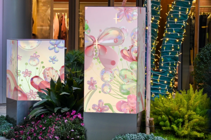 Colorful Square Indoor Full Color Led Display P2.5 For Square Column 640x480mm Die-casting Aluminum
