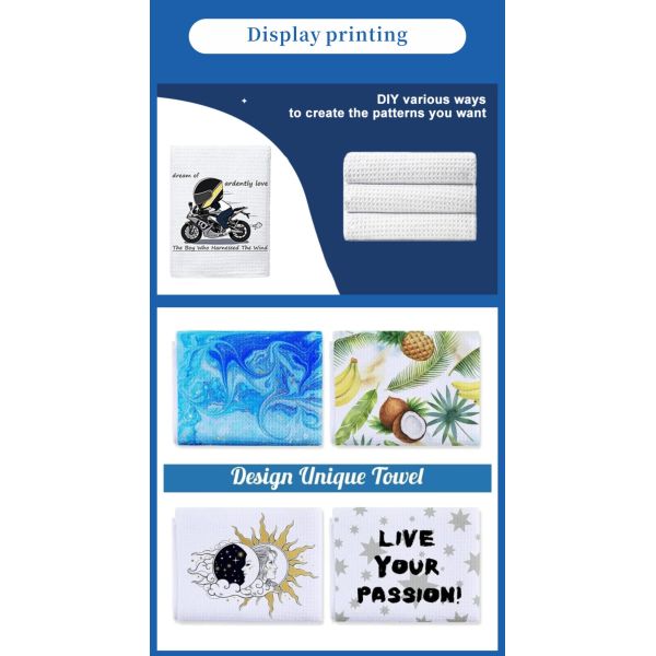 ZELOYAUT USA Warehouse FREE Shipping Sublimation White Towels Cotton/100% Polyester Towels with Printed Logo Blank Custom Logo