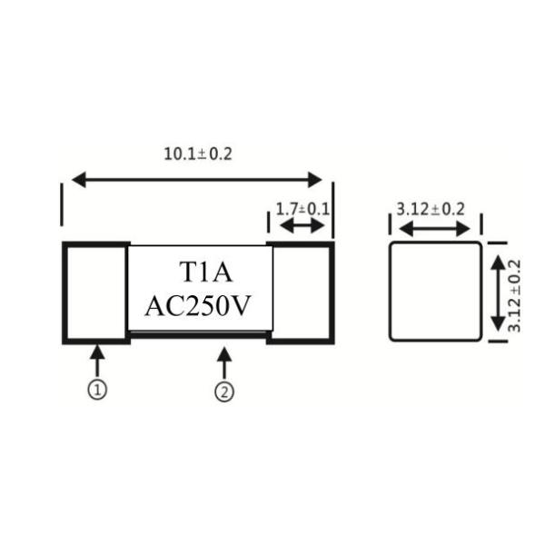 3*10mm Smd Fuse en céramique 1032 Qucik souffle lent souffle