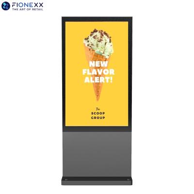 75Inch Gray Android Outdoor Digital Signage Totem Sleek Bezel