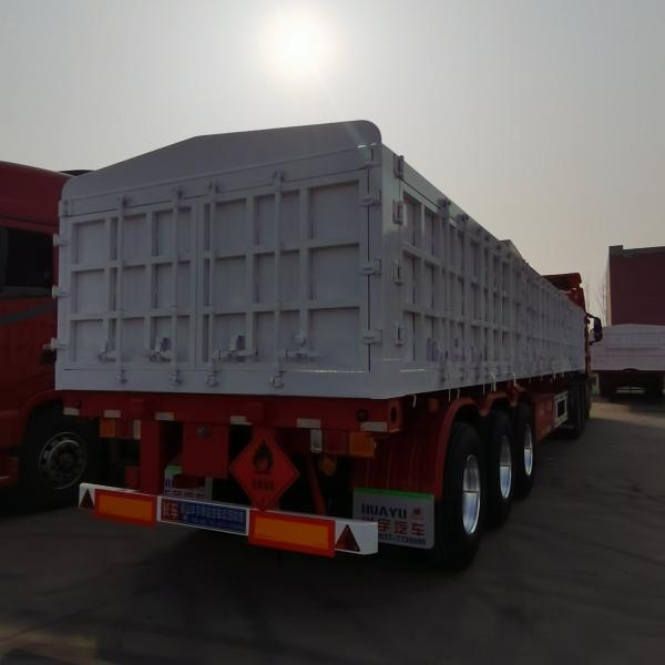 40FT Sidewall Board Box Drop Tipper Transport Heavy Cargo Truck Semi Trailer Customization