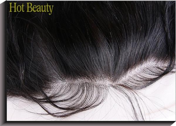 Non Remy Human Hair 8 Inch Ear to Ear Top Lace Frontal Smooth Straight