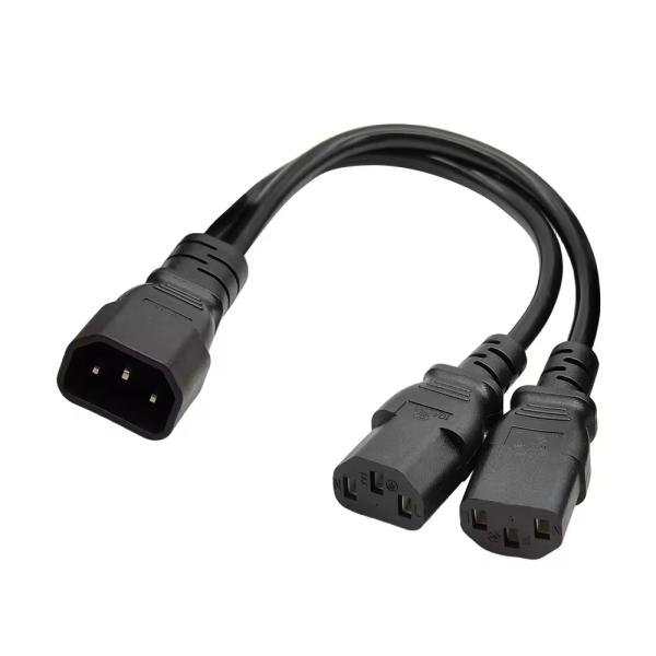 0.3M ENEC Power Cable Y Splitter C14 to 2 C13 Extension Cord 10A 250V for Power Supply Expansion Multiple Devices