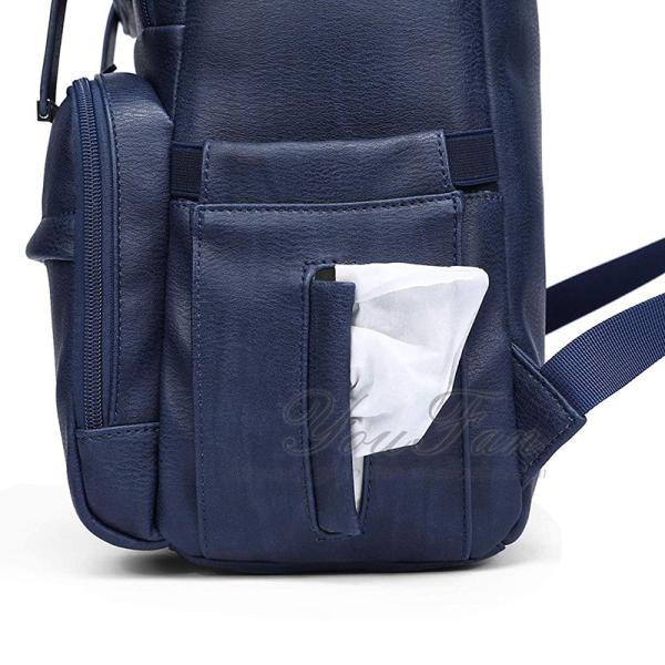 Faux Leather Diaper Bag Backpack vegan diaper bag