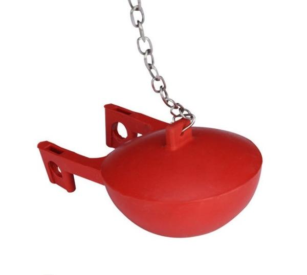 Red Toilet Tank Flapper Replacement , Toilet Chain And Flapper Strong Fall Type Flush Mode