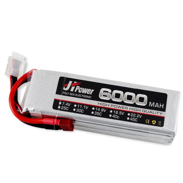 6000mAh 4S 60C LiPo Battery for FPV Drones, RC Cars and Model Aircraft, 14.8V