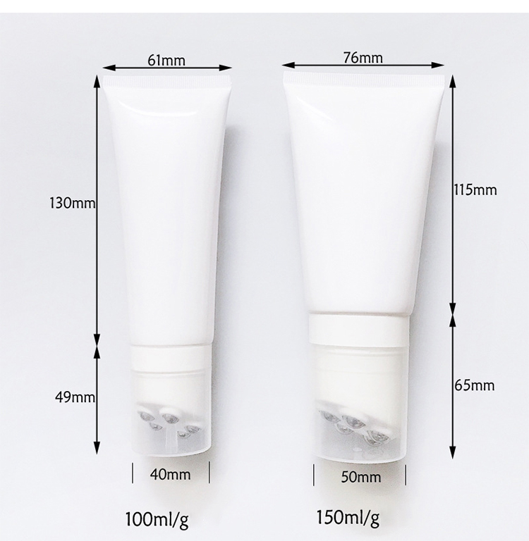 выжимка ролика 100ml 150ml 200ml пластиковая опорожняет косметические трубки с крышками