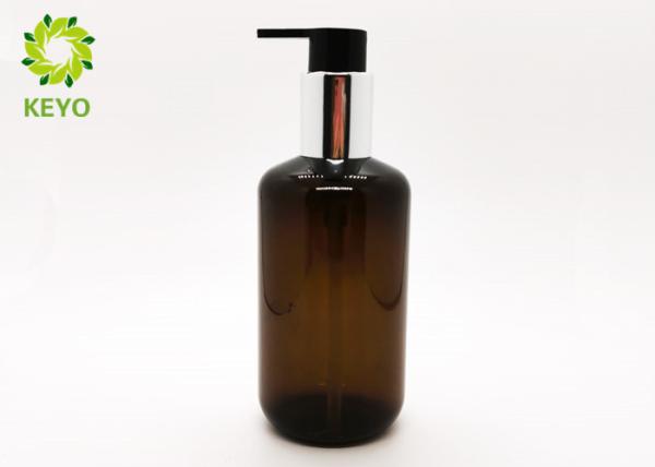 PET Shampoo Pump Dispenser Bottle 5 OZ Semitransparent Amber Color