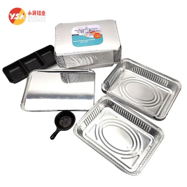 Одноразовые табаки из фольги из оловянной бумаги Продовольственная упаковка Алюминиевый контейнер Одноразовый алюминиевый табак с пластиковой крышкой