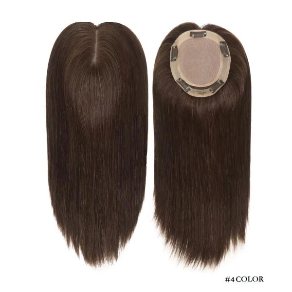 16 100% Chinese Cuticle Remy Hair Toupee for Women Hair Silk Top Hair Topper