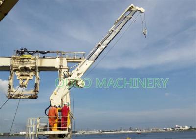 Folding Knuckle Boom And Telescopic Boom Marine Davit Crane