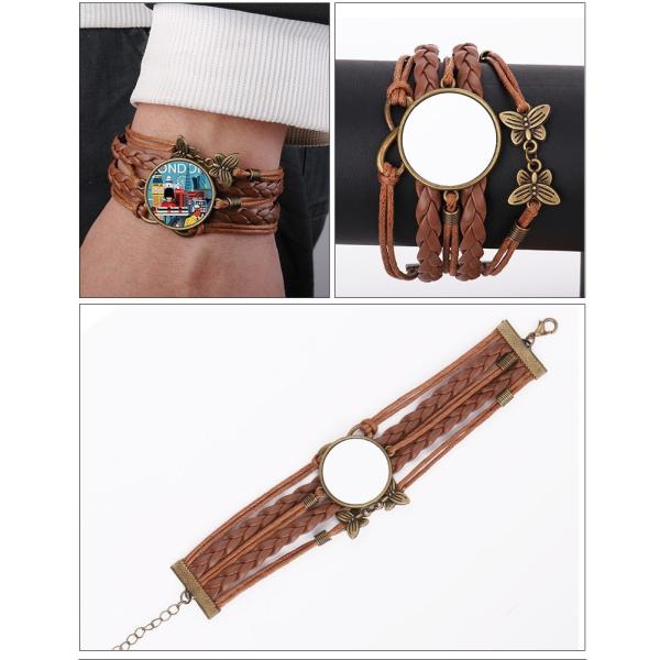 Un brazalete de cuerda trenzada de sublimación única