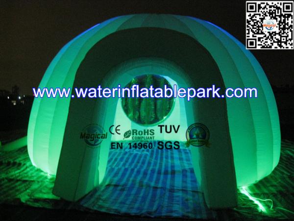 White Inflatable Clear Light Dome Tent  Outdoor Oxford Cloth