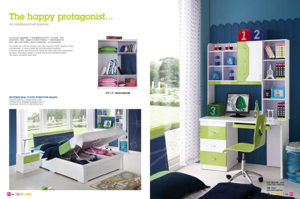 modern painted wood bedroom/kids bed with storage,#839