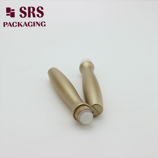 SRS8447-15ML Gold Color  PETG Roller Bottle 15ml Metal Eye Cream Roll On Bottle
