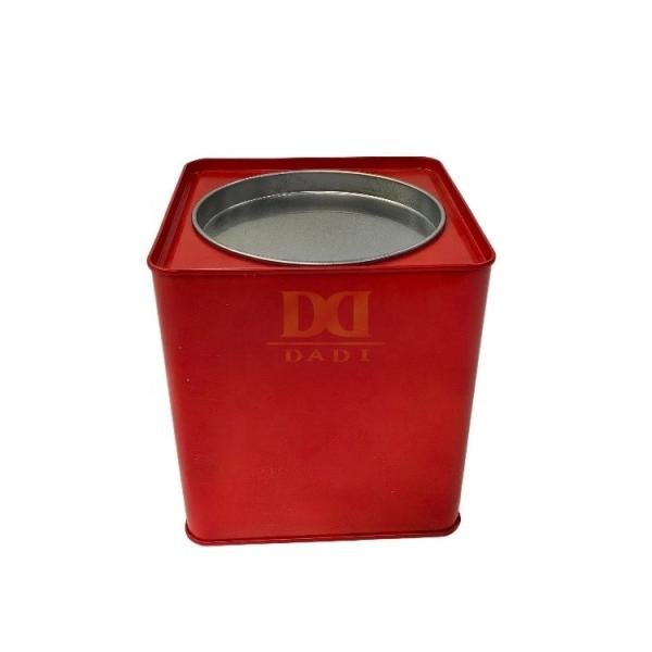 DADI Spices Herbs Square Tea Tin Box, Rust Resistant Leak-proof Tea Tin Canisters