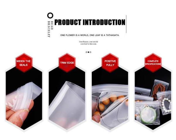 Custom LDPE Plastic Zipper Bags for Biodegradable Self Sealing Jewelry Packaging