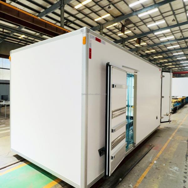 Fuel 20ft FRP Refrigeration Truck Box Body For Howo Shacman Models 5 Fold EPDM Sealing