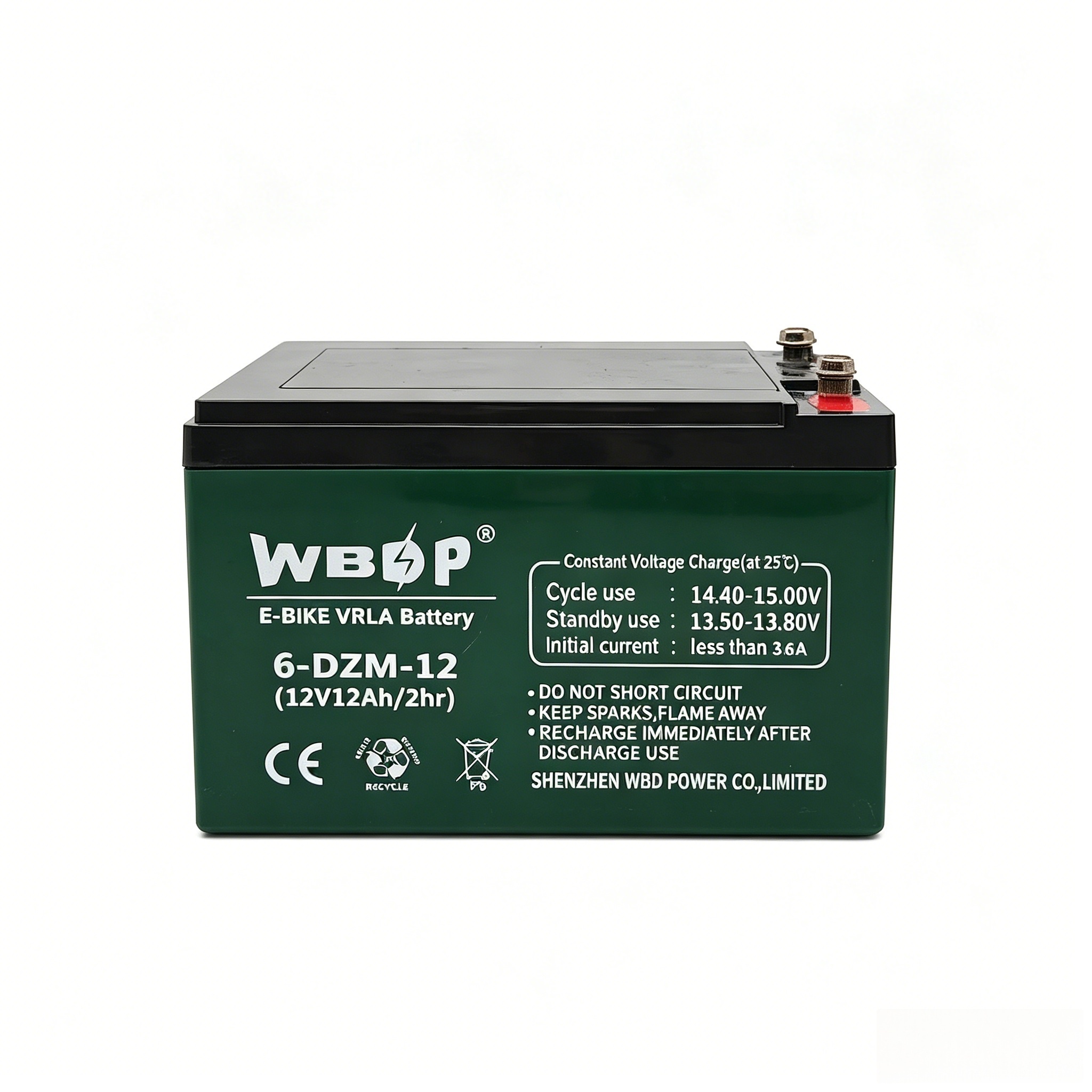 12V 12AH Electric Vehicles Battery Rechargeable Maintenance Free Deep Cycle Battery