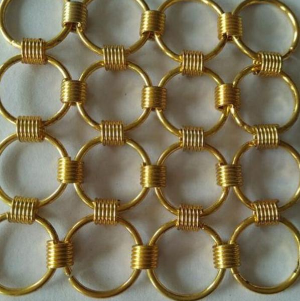 20 mm de diâmetro do anel de aço inoxidável Metal Ring Curtain Mesh para decoração de interiores