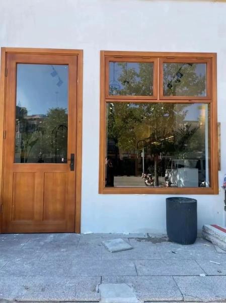 High-efficiency casement windows with 6063-T5 aluminum profile and powder coated surface treatment for residential houses