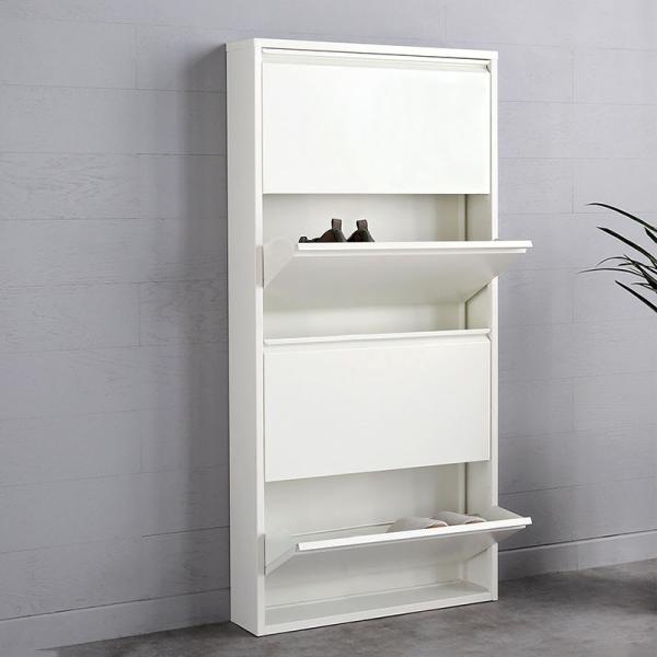 Living room sliding door shoe rack white shoe storage cabinet