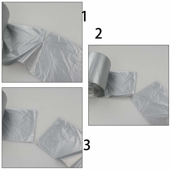 Disposable 6 Gallon Star Seal Garbage Bag Grey Colour 140 Counts HDPE Material