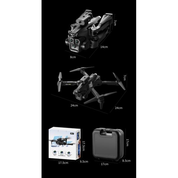 Optical Flow Drone With Triple 4k Camera Wifi Fpv Camera Stabilizer for Beginners Obstacle Avoidance RC Quadcopter 2.4G