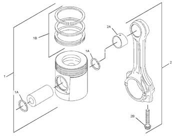 7Y-1258 Engine 2255436 Kit Piston Ring Cylinder Liner 7Y1258 Piston Ring 225-5436