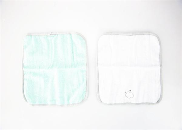 White / Green Mint Baby Bath Washcloths Hand Face Towel Fade Resistant