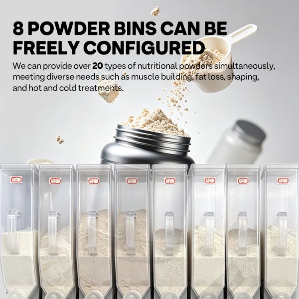 Protein Powder Vending Machine with Automatic Mixing, Self Cleaning System & Adjustable Protein Dosage for Gym Use