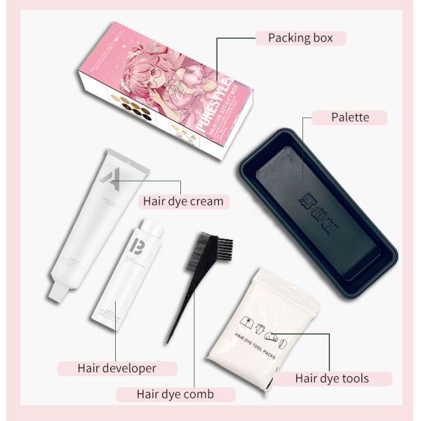 Ensemble de teinture capillaire végétale pour hommes et femmes, permanente, sans ammoniaque, pour la maison