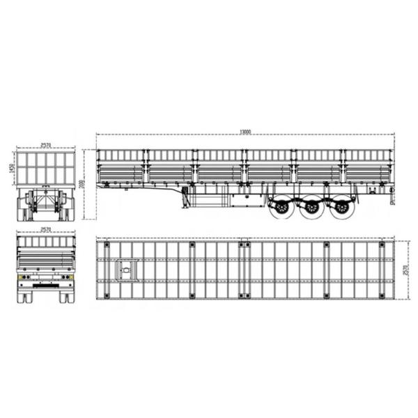 Grade Heavy Duty Self-dumping Cattle Carrier Trailer for Livestock Transport Truck