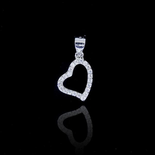 Childrens Silver Red Enamel Pendant Christmas Santa Claus Shape For Gift