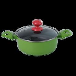 CIQ 3.0mm Thickness Alu Non Stick Soup Pot With Clear Lid