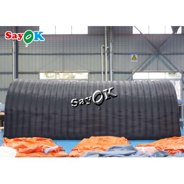 Air Inflatable Tent ROHS 7.3m 24ft Black Inflatable Channel Tent With Door