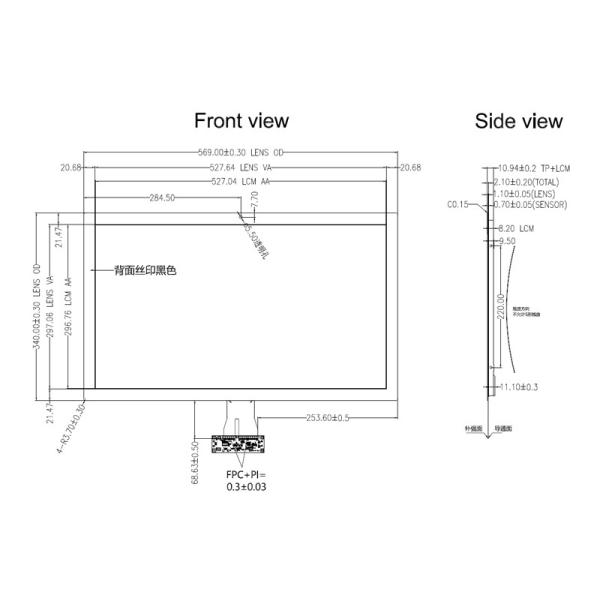 23.8 дюймовый LVDS FHD 1920*1080 PCAP TFT дисплей с емкостным сенсорным управлением USB