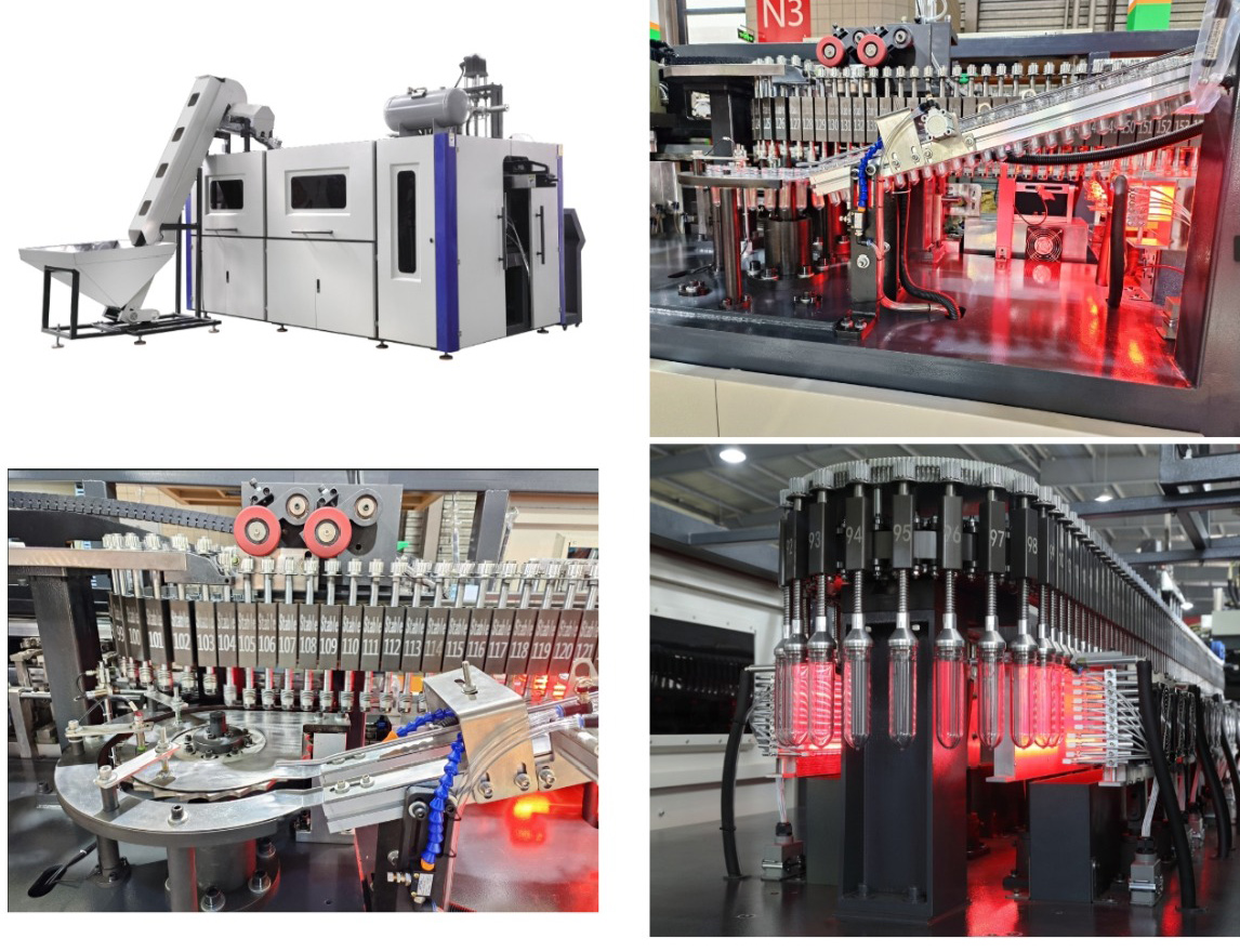 Used Automatic PET Blow Molding Machine with 8000kN Clamping Force for 2L Bottles and Mitsubishi PLC Control