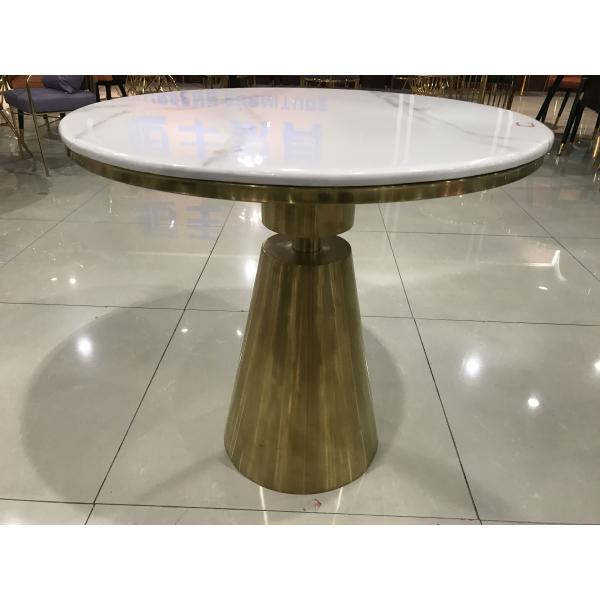 Anti Permeation 80cm Stainless Steel Marble Coffee Table