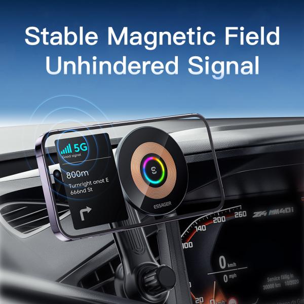 Essager 2023 Arpege Fast Wireless Car Chargers Car Phone Holder 15W