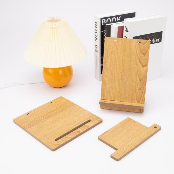 Natural Bamboo Wooden Splicing Detachable Cell Phone Stand Desktop Portable Holder