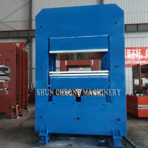 Hydraulic Rubber Vulcanizing Press Machine with Automatic Pull-Push Device PLC Control and Customizable Plate Size