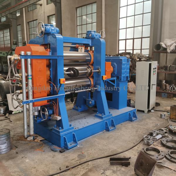 Three Rolls Rubber Calender Mill 0.2MM For Double Side Coating