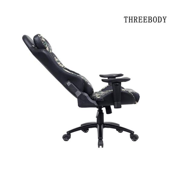 Commercial Black And White Gaming Chair , Light Weight Racing Seat Desk Chair