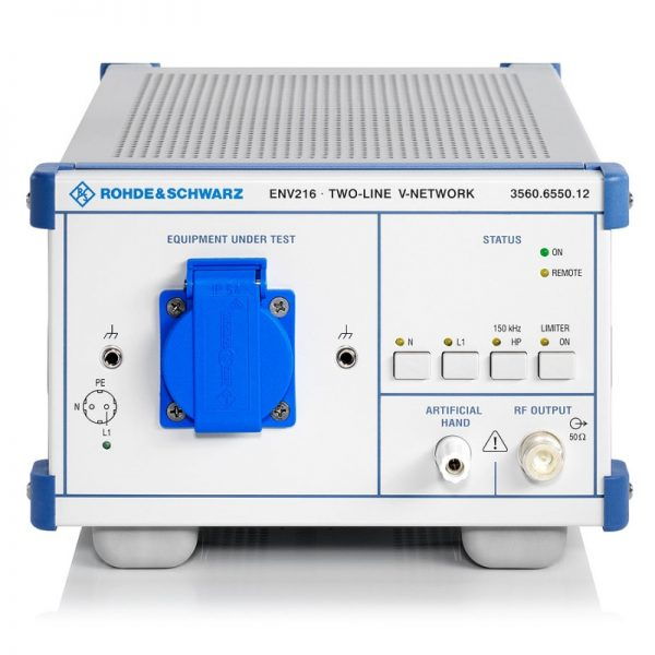 Rohde and Schwarz ENV216 Two-Line V-Network for 9 kHz to 30 MHz Disturbance Voltage Measurements on Single-Phase EUTs Compliant with CISPR 16-1-2