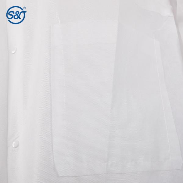 Knitted Collar SMS Medical Scrub Jackets White Nurse Scrub Jacket Leading Manufacturer In China